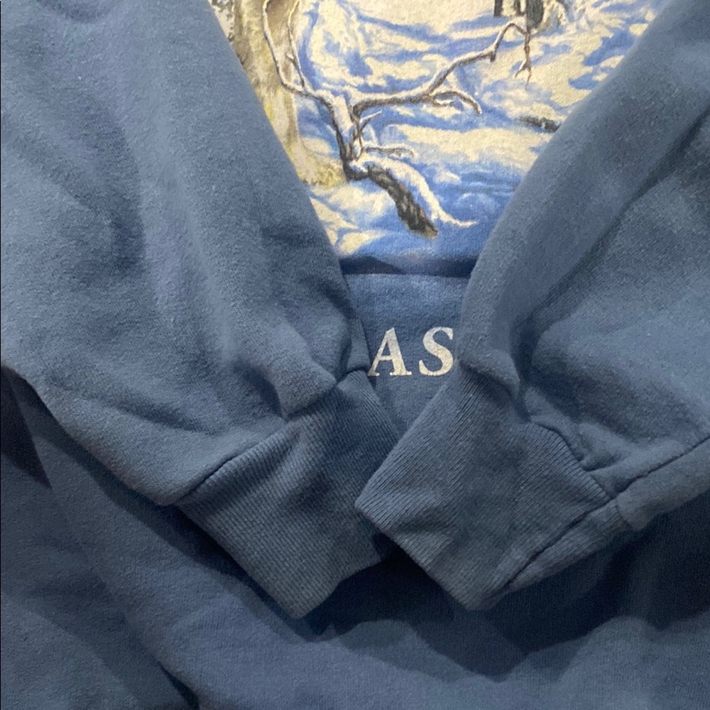 Alaska Blue Wolf Print Men's Sweater - Picture 5 of 5